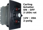 Preview: Carling Schalter EIN-AUS - 1-0 mit 2 roten LED - OHNE Wippe
