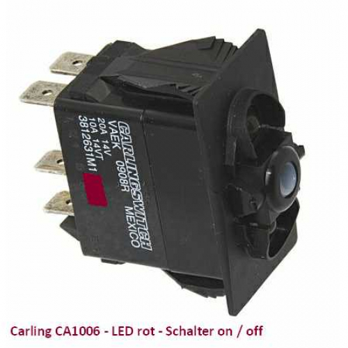 Carling CA1006 LED rot - Schalter on/off