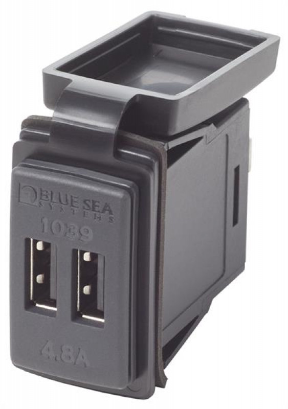 BlueSea 1039 USD EK, USB Einbau-Doppel-Ladesteckdose - Ferropilot (Berlin)  GmbH - Ferroberlin